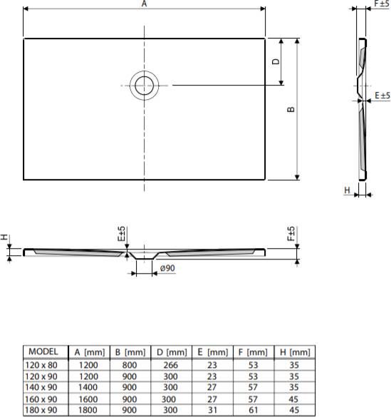 Novara Douchebak Enzo 120x80