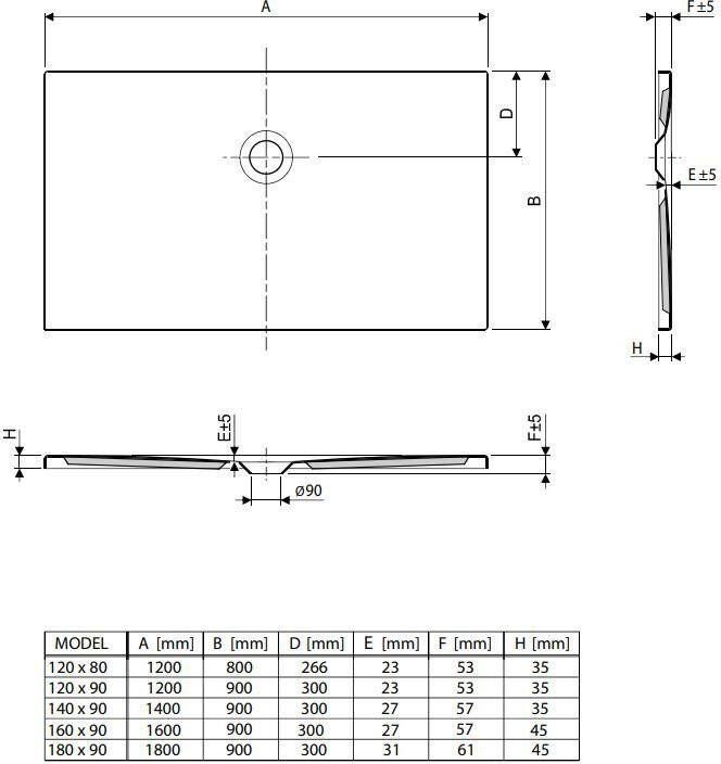 Novara Douchebak Enzo 140x90