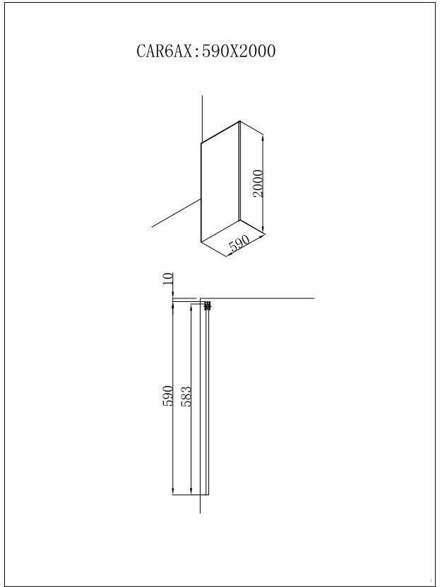 Novara Free mix inloopdouche met 60x200 helder glas
