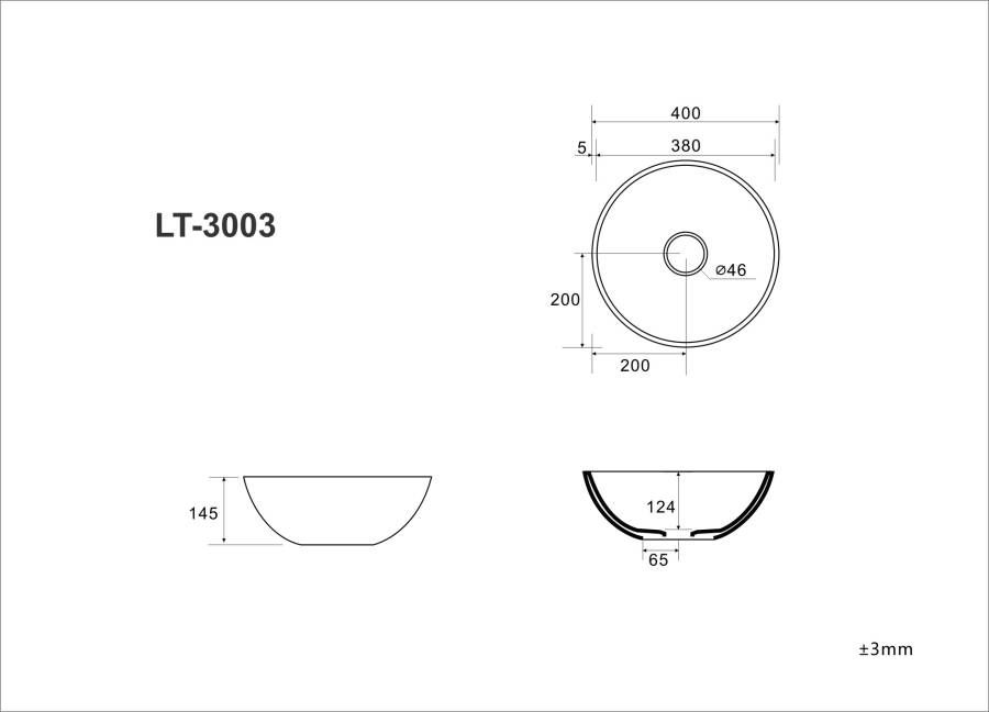 Novara Legato opzetwaskom rond keramiek 40x40x14 5