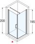 NOVELLINI Giada F Douchewand rechthoekig vast 1950 x 870mm (HxB) profiel mat chroom 6mm glas helder - Thumbnail 3
