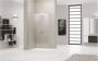 Novellini Giada inloopdouche H 118 120x195cm met muursteun 100cm mat chroom profiel en helder glas met satinband giadah120-44b - Thumbnail 6