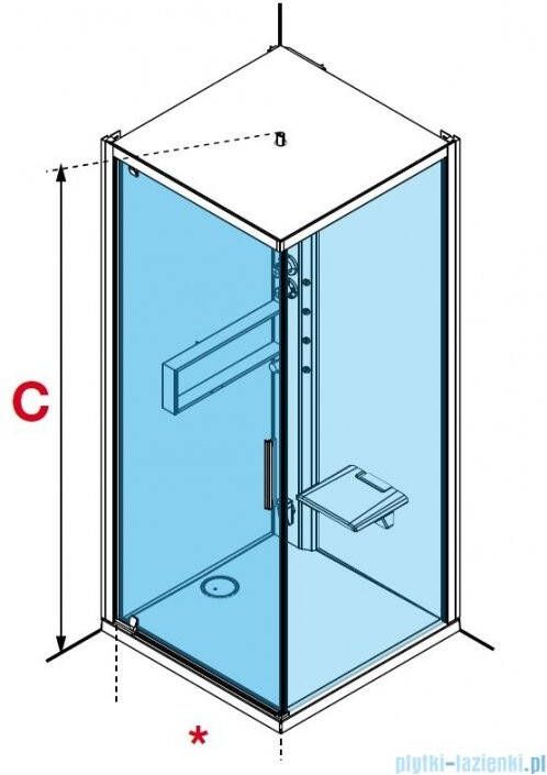 Novellini Glax stoomcabine draaideur met douchebak 90x90x217 wit corda