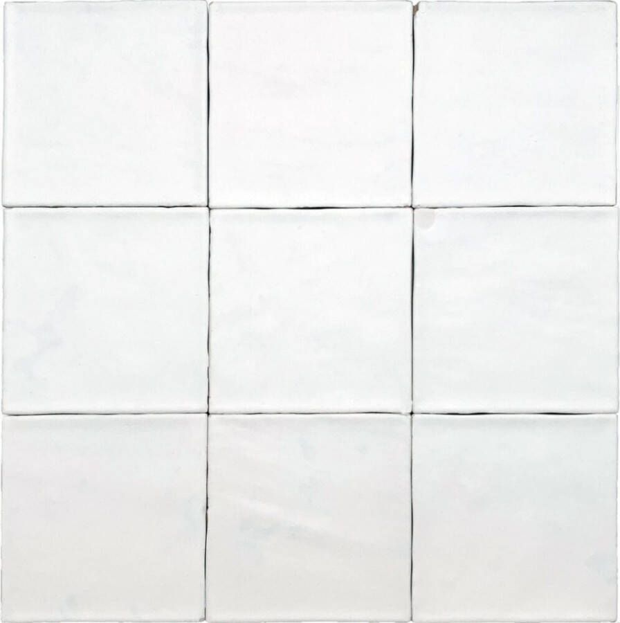 Revoir Paris Atelier wandtegel 10x10 blanc de lin mat
