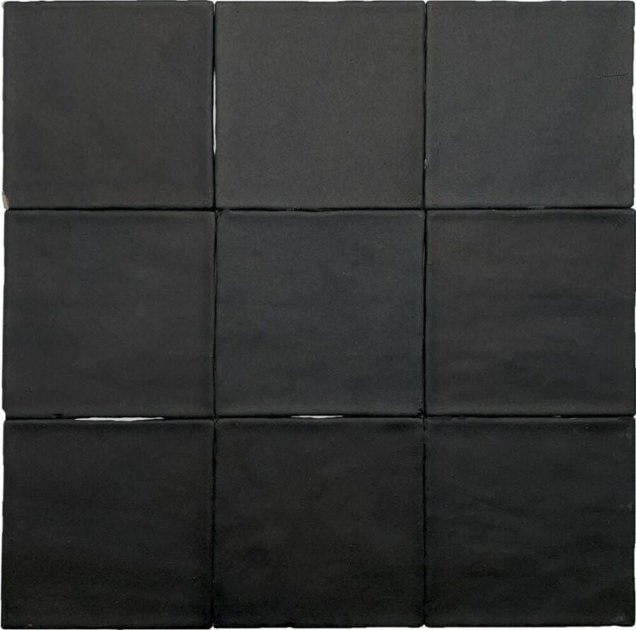 Revoir Paris Atelier wandtegel 10x10 noir mat