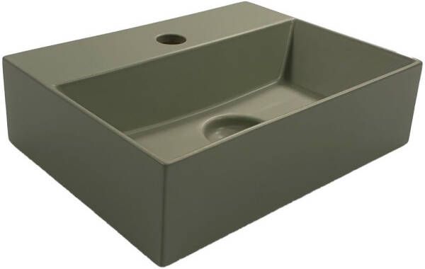 Salenzi Spy fontein 40x30 cm Mat Groen (incl. bijpassende clickwaste)