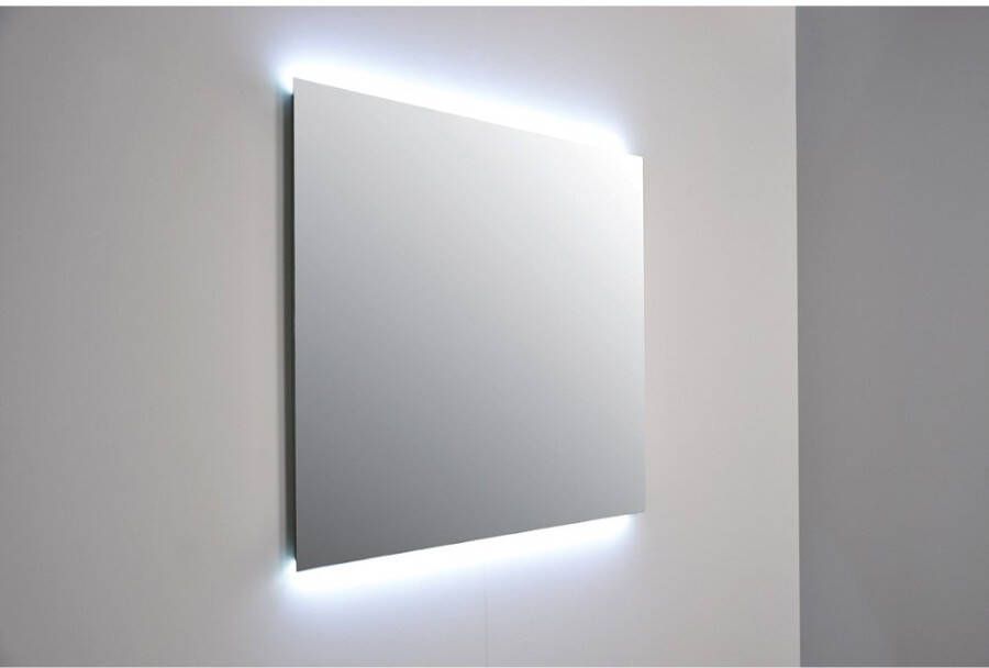 Sanibell INK spiegel met indirecte LED boven en onderverlichting 80x4x80cm