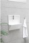 Sanibell Recess fonteinset 40x21x40cm Polystone incl. kraan sifon plug en montageset glans wit - Thumbnail 3