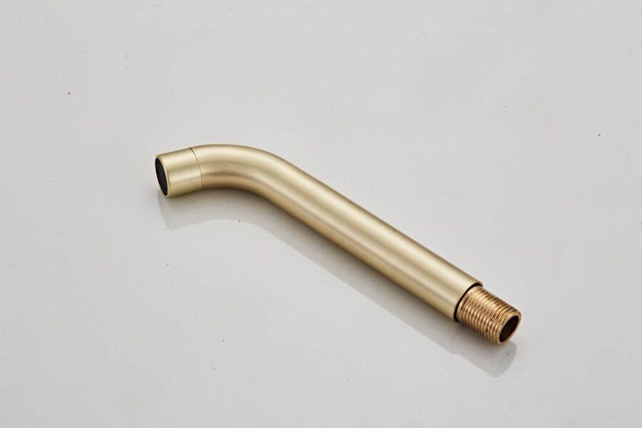 Saniclear Brass baduitloop 21 cm geborsteld messing