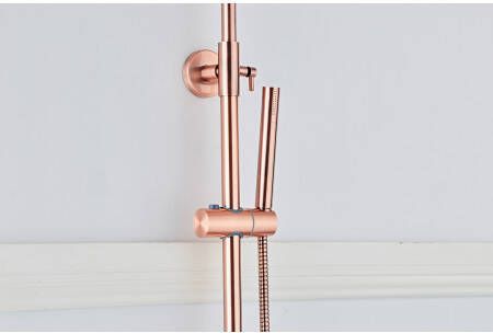 Saniclear Copper complete opbouw regendouche met thermostaatkraan