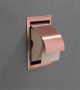 Saniclear Copper inbouw toiletrolhouder met klep geborsteld koper - Thumbnail 2