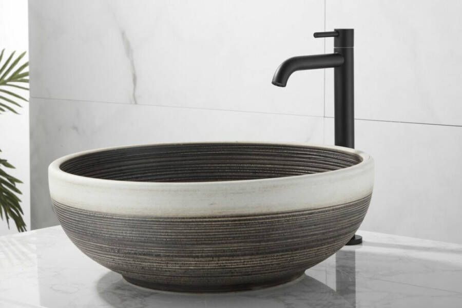 Saniclear Nero verhoogde toiletkraan mat zwart