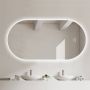 Saniclear Parma ovale spiegel met verlichting en verwarming 50x100 - Thumbnail 3