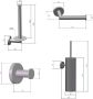 Saniclear Talpa 4-delig toiletaccessoires set chroom - Thumbnail 3