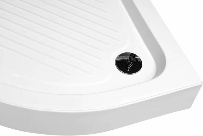 Saniclear Tripoli douchebak kwartrond 90x90x15cm wit