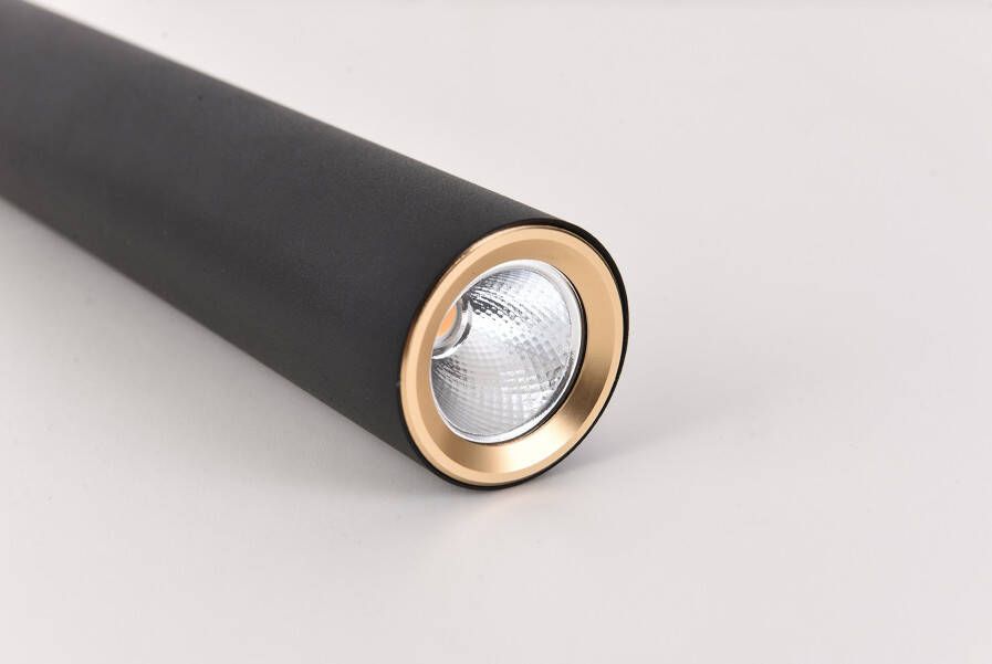 Saniclear Tube opbouw hanglamp inclusief Led lichtbron mat zwart 30 cm