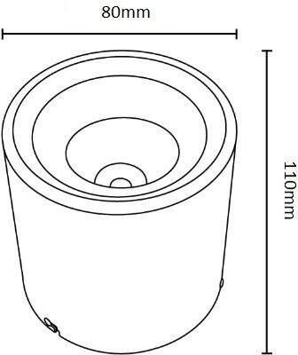 Saniclear Tube opbouw spot inclusief Led lichtbron mat zwart