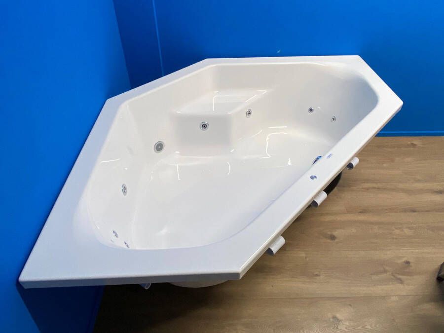 Sanindusa Rimini bubbelbad met elektrisch WP2 systeem 145x145 wit