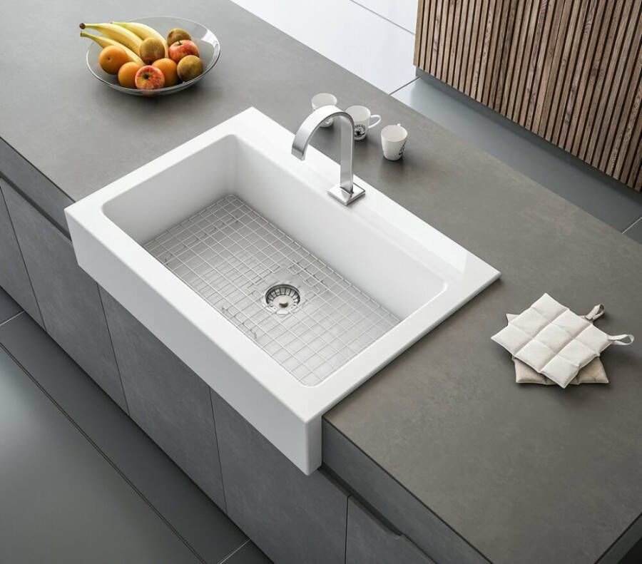 Sapho Arya keramische inbouw wastafel 66x62 wit