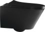 Sapho Avva rimfree hangtoilet met bidet en mengkraan mat zwart - Thumbnail 2