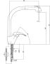 Sapho Axus Keukenmengkraan met uittrekbare sproeier (H) 345 mm chroom - Thumbnail 2
