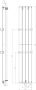 Sapho Designradiator Colonna Recht Middenaansluiting 29.8x180 cm 614W Zilver - Thumbnail 4