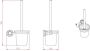 Sapho Toiletborstelhouder Diamond Hangend 17.2x35.1 cm Brons Melkglas - Thumbnail 2