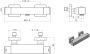 Sapho Opbouw Douchekraan Thermostatisch Dimy 2-knop Mat Zwart - Thumbnail 2