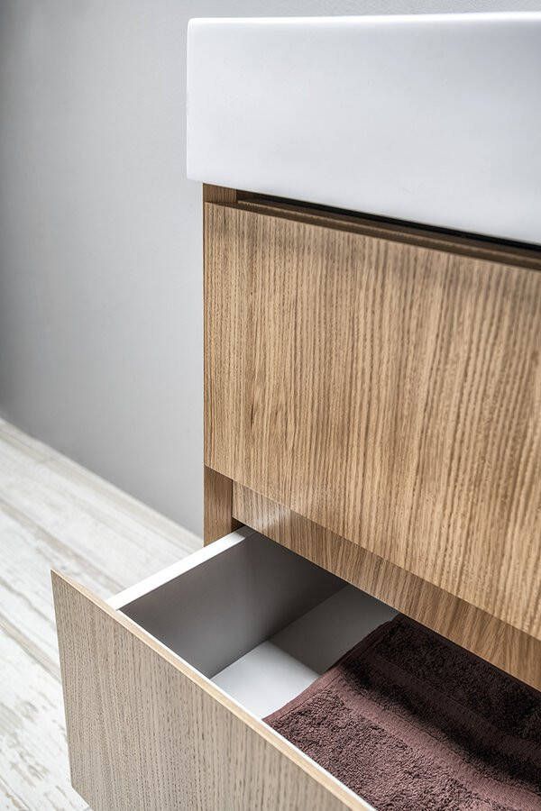 Sapho Filena wastafelmeubel met dubble wasbak 118x43 eiken