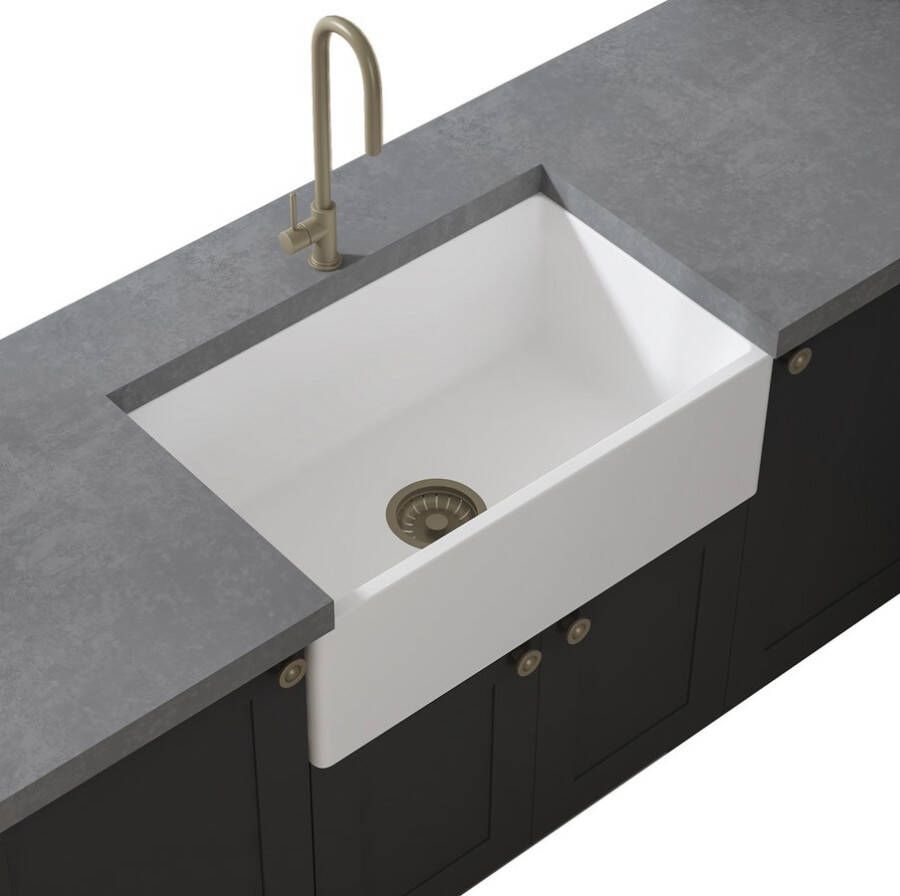 Sapho Glory keramische rechthoekige waskom 61x46 wit