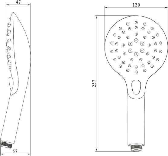 Sapho HandDouche met 6 functies diameter 120mm ABS chroom