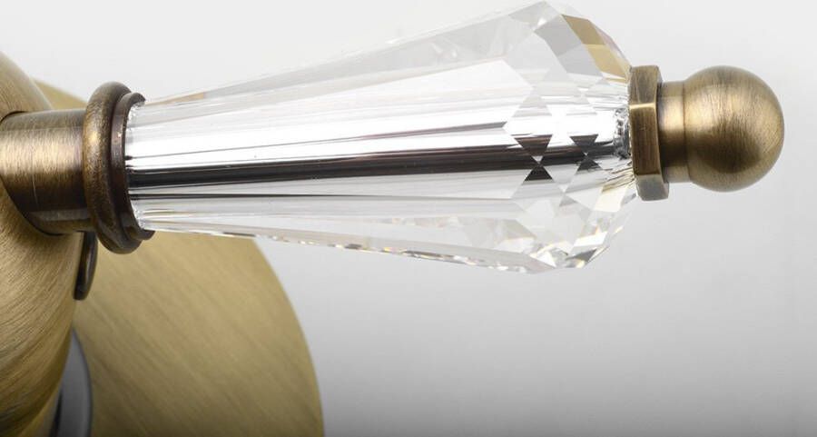 Sapho Kirké Crystal Inbouw Douchemengkraan met enkele kristallen hendel 1 uitgang brons