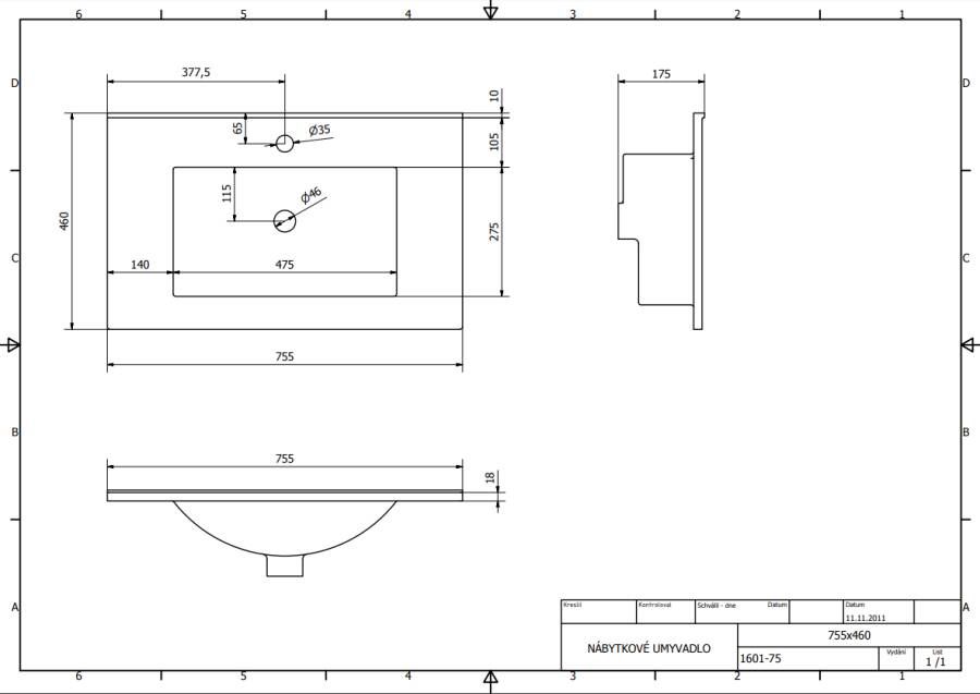 Sapho Mitra Badkamermeubel keramiek MDF 75 cm wit