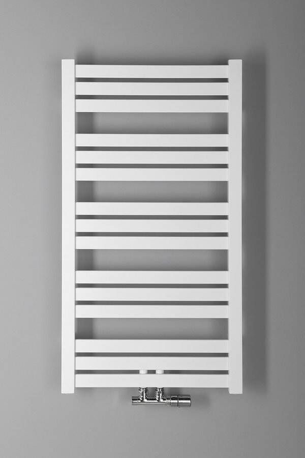 Sapho Nevel Handdoekradiator 55x105 cm 397W middenaansluiting wit