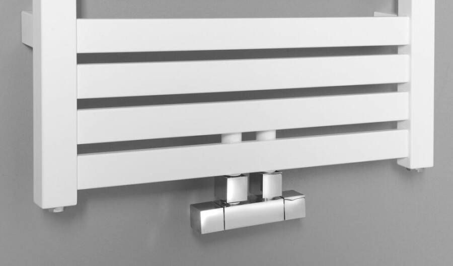 Sapho Nevel Handdoekradiator 55x160 cm 621W middenaansluiting wit