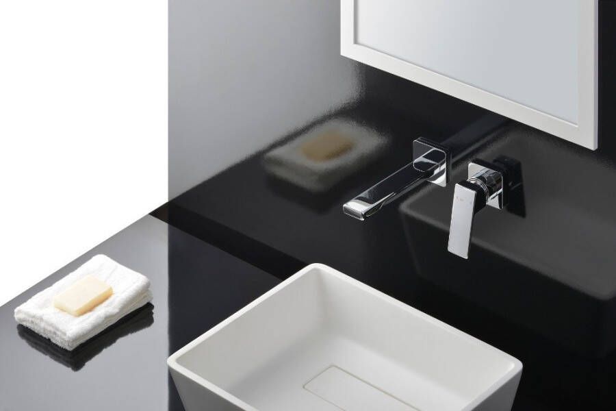 Sapho Notos Wandmontage 2-gaats wastafelmengkraan chroom