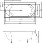 Polysan Ligbad Astra Inbouw 165x80x48 cm Asymmetrisch Links Wit - Thumbnail 3