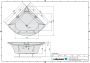 Sapho Polysan Bermuda inbouw hoekbad Acryl 165x165 cm met support frame wit - Thumbnail 3