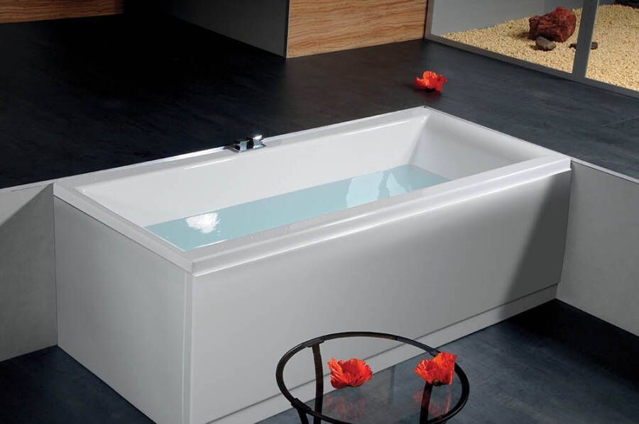 Polysan Cleo rechthoekig bad met supportframe 170x70cm wit