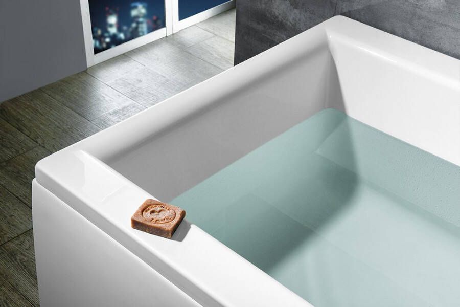 Polysan Cleo rechthoekig bad met supportframe 170x70cm wit