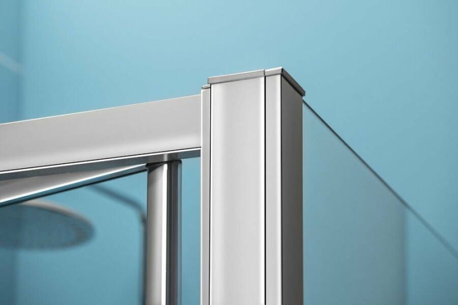 Polysan Easy Line rechthoekige douchecabine vouwdeur 100x80 cm chroom