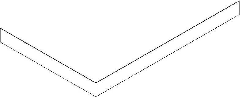 Polysan Karia-Varesa douchebak voorzetpaneel 120x90 cm wit rechts