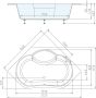 Sapho Polysan Marea inbouw hoekbad Acryl 150x150 cm wit - Thumbnail 3