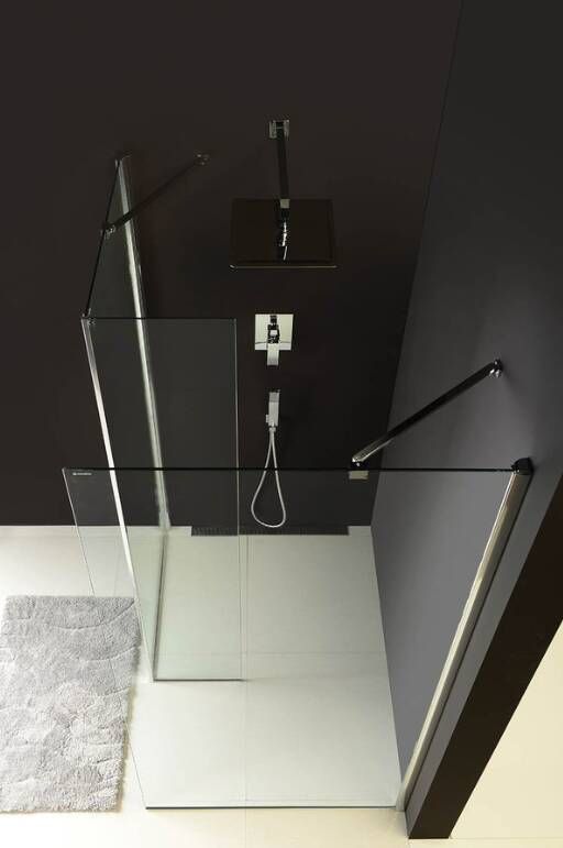 Polysan Modular inloopdouche 100 met zijwand 40 antikalk