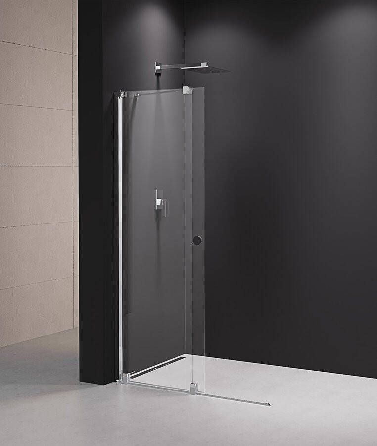 Polysan Modular Shower inloopdouche glasplaat met schuifdeur 160x200 chroom