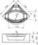 Sapho Polysan Rosana Monolith inbouw hoekbad Acrylaat 136x136x63 cm wit - Thumbnail 3