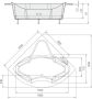 Sapho Polysan Simona inbouw hoekbad Acryl 140x140 cm wit - Thumbnail 4