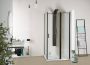 Sapho Douchedeur Zoom Line Black Draaideur 140x200 cm 6 mm Gecoat Glas Mat Zwart - Thumbnail 2