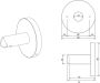 Sapho Radiator verwarmingselement adapter 9cm rond chroom - Thumbnail 4