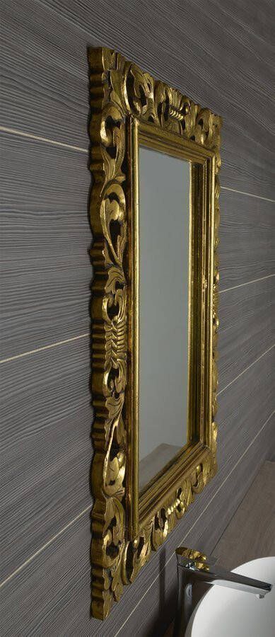 Sapho Scule spiegel met frame 70x100cm goud antiek